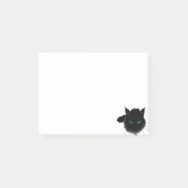 Black Cat-utseende Post-it Block (Framsida)