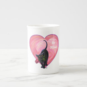 Black Cat Valentine Day Benporslin Mugg