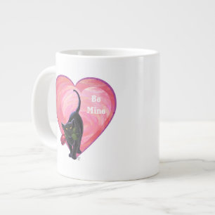 Black Cat Valentine Day Jumbo Mugg