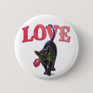 Black Cat Valentine Day Knapp