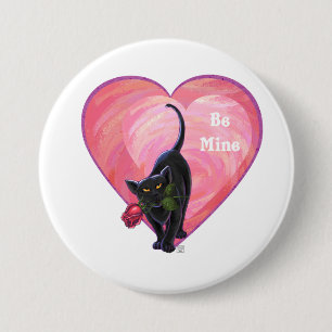 Black Cat Valentine Day Knapp