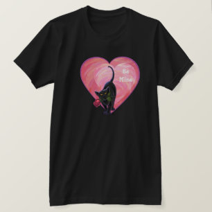 Black Cat Valentine Day Tee Shirt