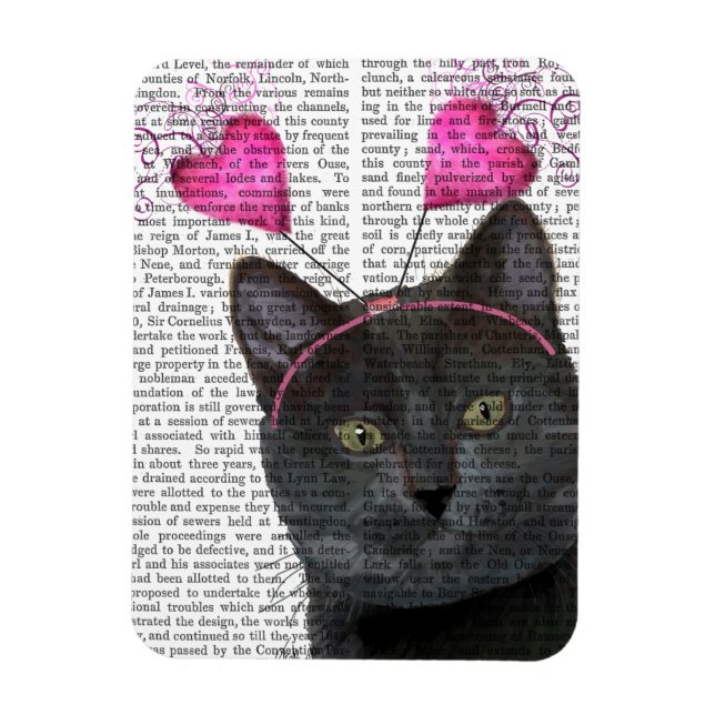 Black Cat-Valentineser Magnet (Vertikal)