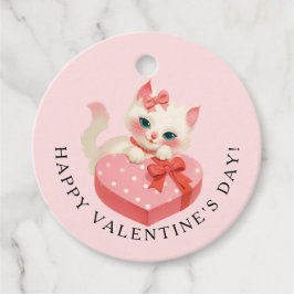 Black Cat Vintage Cat Valentine’s Day Gåvor Etiketter