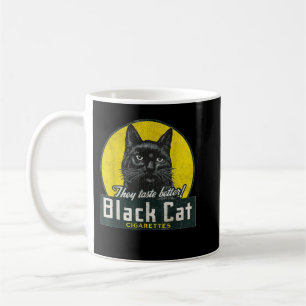 Black Cat Vintage Cigarettes Manar Kvinnor Älskare Kaffemugg