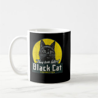 Black Cat Vintage Cigarettes Manar Kvinnor Älskare Kaffemugg