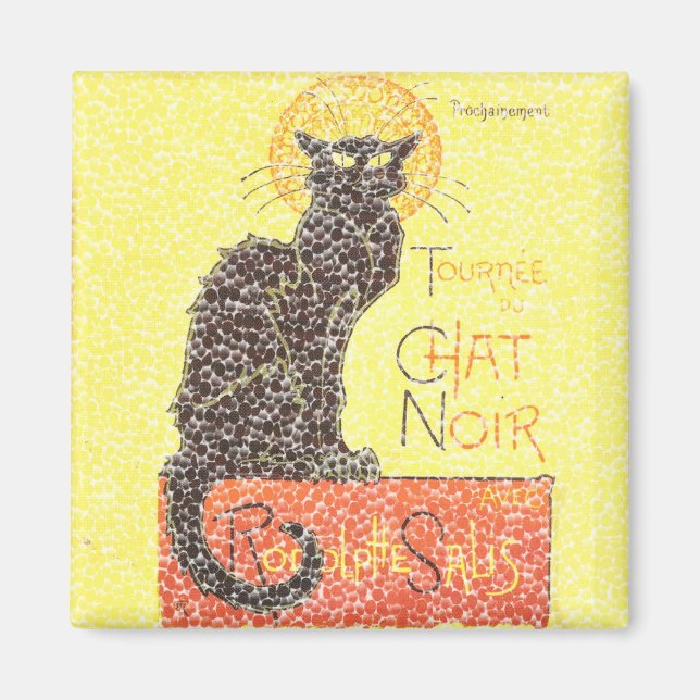 Black Cat-Vintage Magnet (Framsidan)