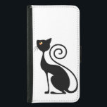 Black Cat Vintage Stil Plånboksfodral För Samsung Galaxy S5<br><div class="desc">Black Cat Art Elegant Vintage Stil Design Copyright BluedarkArt TheChameleonArt</div>