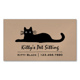 Black Cat Visitkortmagnet