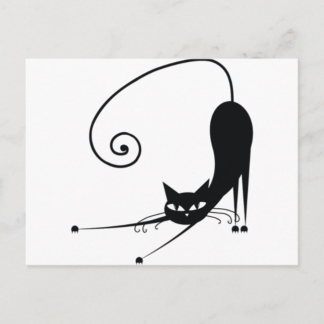 Black Cat Vykort (Framsida)