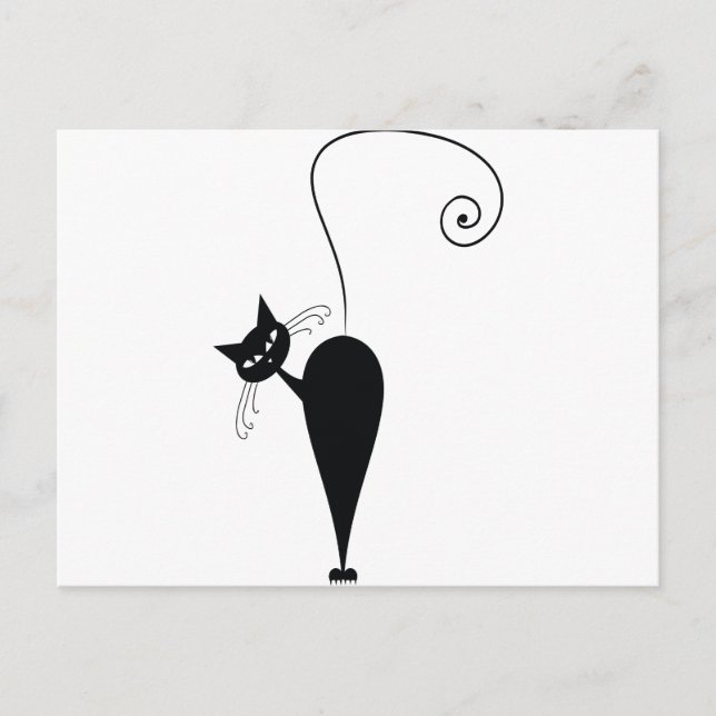 Black Cat Vykort (Framsida)