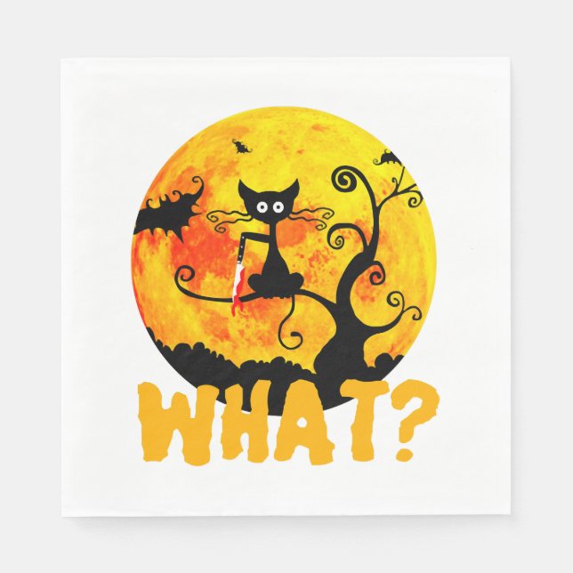 Black Cat What Black Cat - Pappersservett (Framsidan)