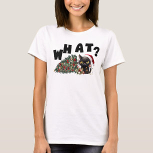 Black Cat What, Fisk jul T Shirt