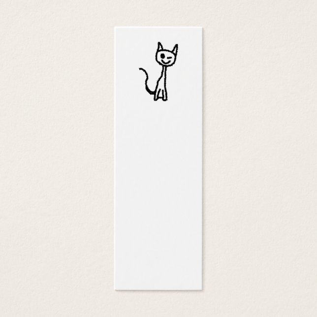 Black Cat, Winking. Litet Visitkort (Framsidan)