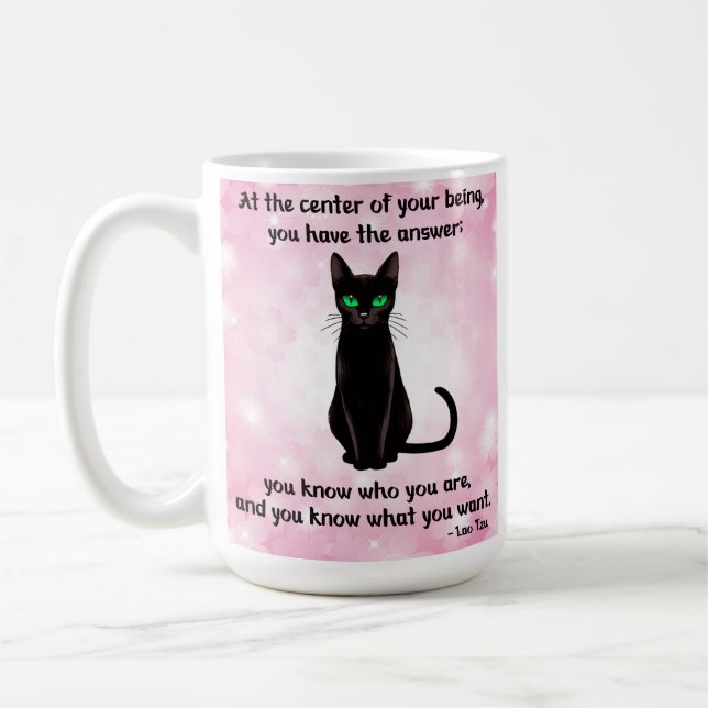 Black Cat Wisdome - Cherry Blommars Kaffemugg (Vänster)