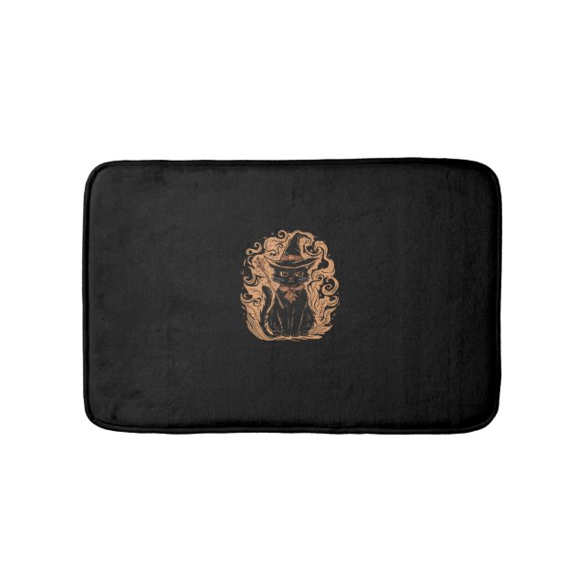 Black Cat Witch Guide Mystical Cute Black Cat Lov Badrumsmatta (Framsidan)