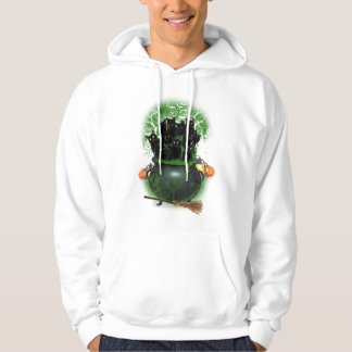 Black Cat Witch Halloween Tshirt Hoodie