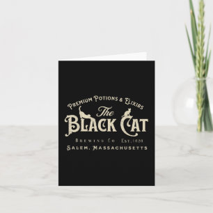 Black Cat Witchy Salem Est 1626 Halloween Cat Kort