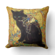 Black cat with mysterious eyes