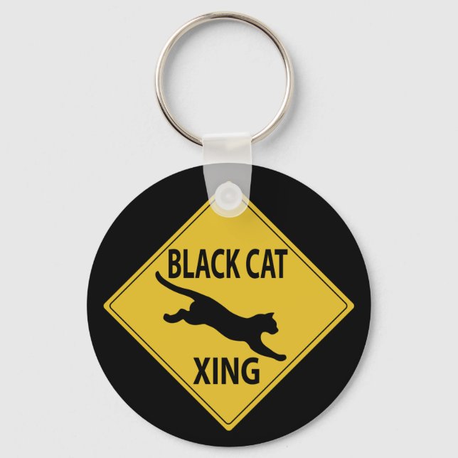 Black Cat Xing Nyckelring (Framsida)