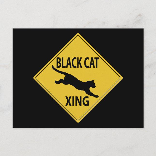 Black Cat Xing Vykort (Framsida)
