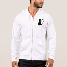 Black Cat Zip Hoodie T Shirt