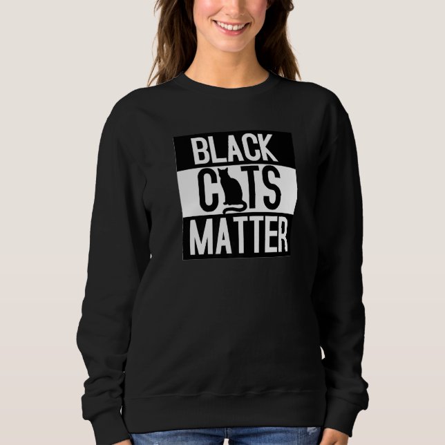 Black Cats Matter  Cat  Animal T Shirt (Framsida)