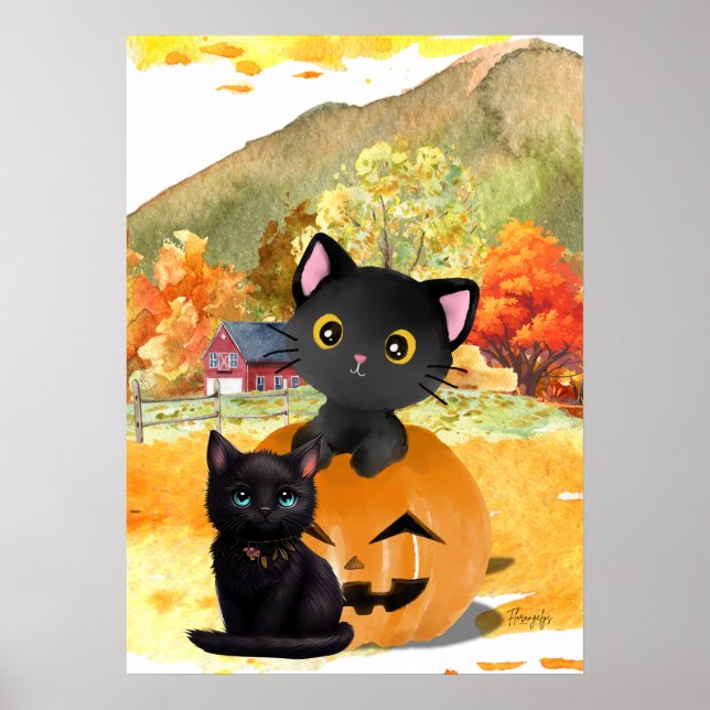 Black Cats “Mommy and Me” Wall Art Poster  (Framsidan)