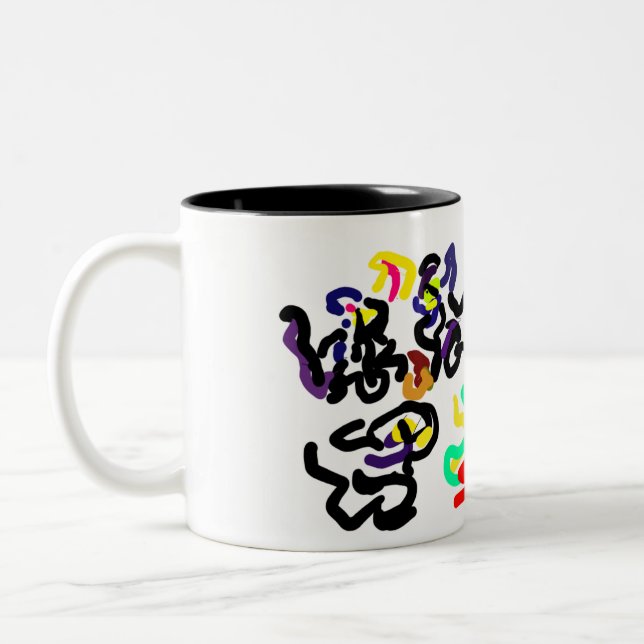 Black  Cats party Två-Tonad Mugg (Vänster)