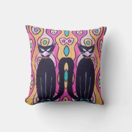 Black Cats Throw Pillow Home Decor Kudde