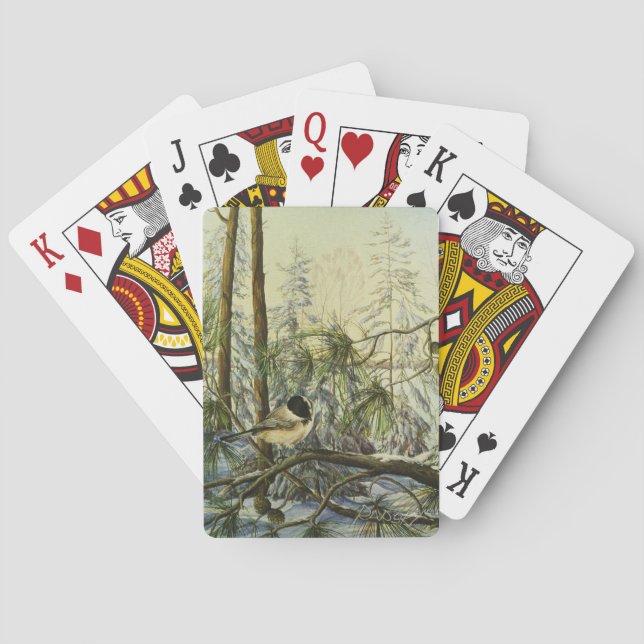 "Black ccap Chickadee" av Charlie Rapsky Casinokort (Baksidan)