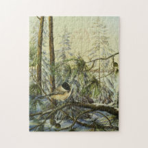 "Black ccap Chickadee" av Charlie Rapsky puzzle