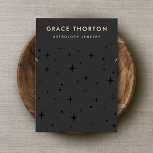 Black Celestial Star Necklace Braceley Visitkort