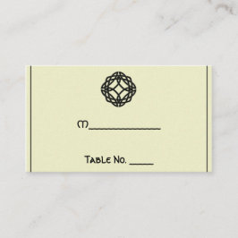 Black Celtic Eternity Knot Bröllop Place Cards Placeringskort