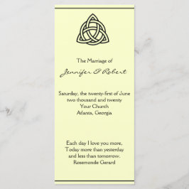 Black Celtic Knot Bröllopsprogram Program
