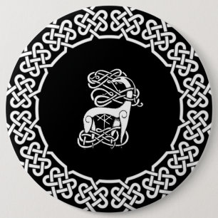 Black Celtic/Nordic hjort Knapp