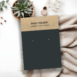 BLACK CERAMIC TERRACOTTA STRUKTUR EARRING VISNING VISITKORT