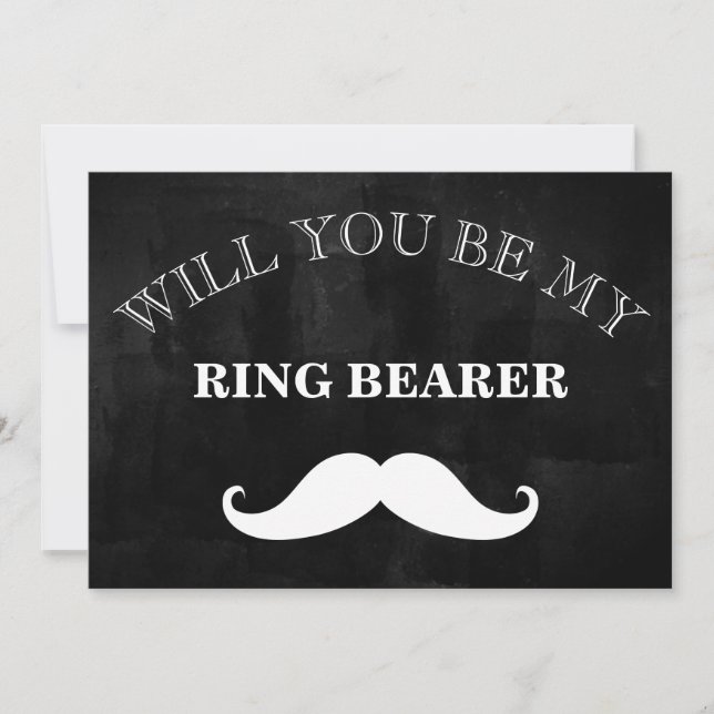 Black Chalkboard blir du min bästa man? Inbjudningar (Framsida)