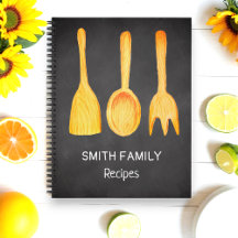 Black Chalkboard Brown Gult Utensils Recipe