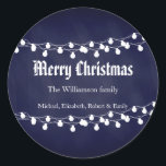 Black Chalkboard Helgdag jul Ljus Runt Klistermärke<br><div class="desc">Det här är Black Chalkboard Helgdag jul-Ljus-dekalen till jul. Underbar för dina helgdag.</div>