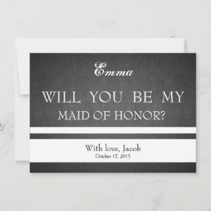 Black Chalkboard kommer du att vara min MAID OF HO Inbjudningar