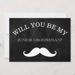 Black Chalkboard kommer du bli min Groomsman Inbjudningar