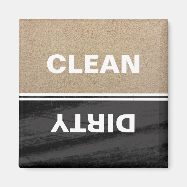 Black Chalkboard Modern Dishwasher Magnet (Framsidan)