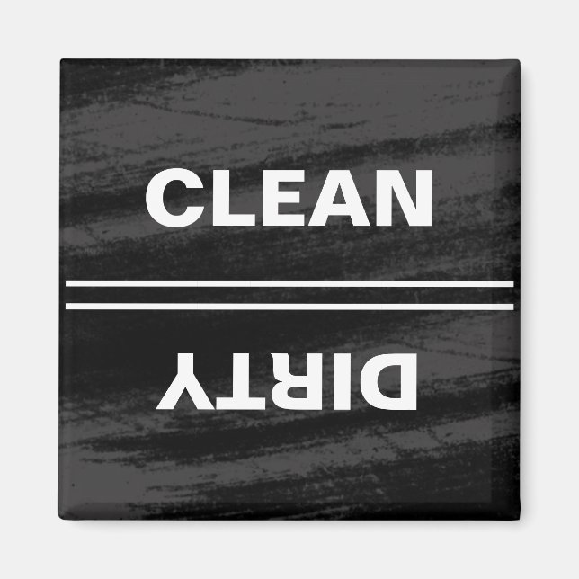 Black Chalkboard Modern Dishwasher Magnet (Framsidan)