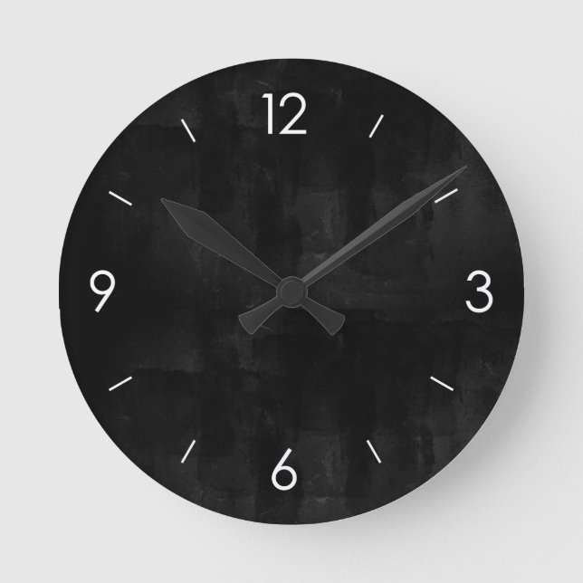 Black Chalkboard Personalized Rund Klocka (Framsida)