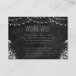 Black Chalkboard String Ljus Wishing-Wishing-brunn Tilläggskort