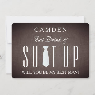 Black Chalkboard Suitup, kommer du att bli min Bes Inbjudningar