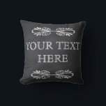 Black Chalkboard White Swirl God jul Kudde<br><div class="desc">Det här är en vacker dekorativ svart kalkbräda,  vit wirl god jul,  hälsning-ruta. Du kan lura ditt sovrum med den vackra julkudden önskemål. Fira säsongen med denna moderna och snyggt helgdag-dekorkudde.</div>