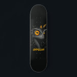 Black Chameleon Personlig Mini Skateboard Bräda 18,5 Cm<br><div class="desc">Iphone case är till Chameleon älskare. Utformningen har en grumpy och arg som tittar chameleon med gult ögon. Du kan anpassa texten.</div>
