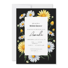 Black Chamomile Inbjudningskort för möhippan